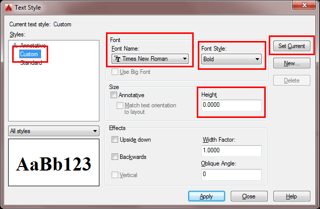 How to Edit Text Style in AutoCAD